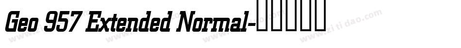 Geo 957 Extended Normal字体转换